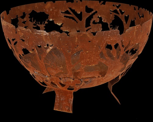 Cuenco de Fuego Ciervos Bosque